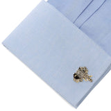 Sterling Silver and 14K Gold Vermeil Elephant Cufflinks - Cufflinks.com - Flyclothing LLC