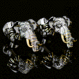 Sterling Silver and 14K Gold Vermeil Elephant Cufflinks - Cufflinks.com - Flyclothing LLC