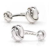 Sterling Silver Braided Knot Cufflinks - Cufflinks.com - Flyclothing LLC