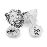 Sterling Silver Lion Head Cufflinks - Cufflinks.com - Flyclothing LLC