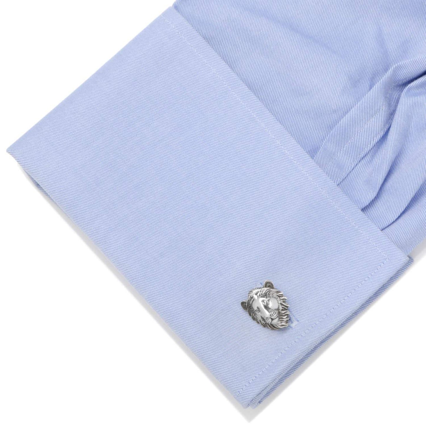 Sterling Silver Lion Head Cufflinks - Cufflinks.com - Flyclothing LLC