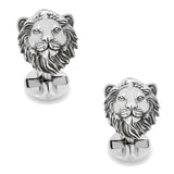 Sterling Silver Lion Head Cufflinks - Cufflinks.com - Flyclothing LLC