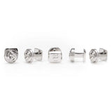 Modern Knot Sterling Silver 5-Studs - Cufflinks.com - Flyclothing LLC