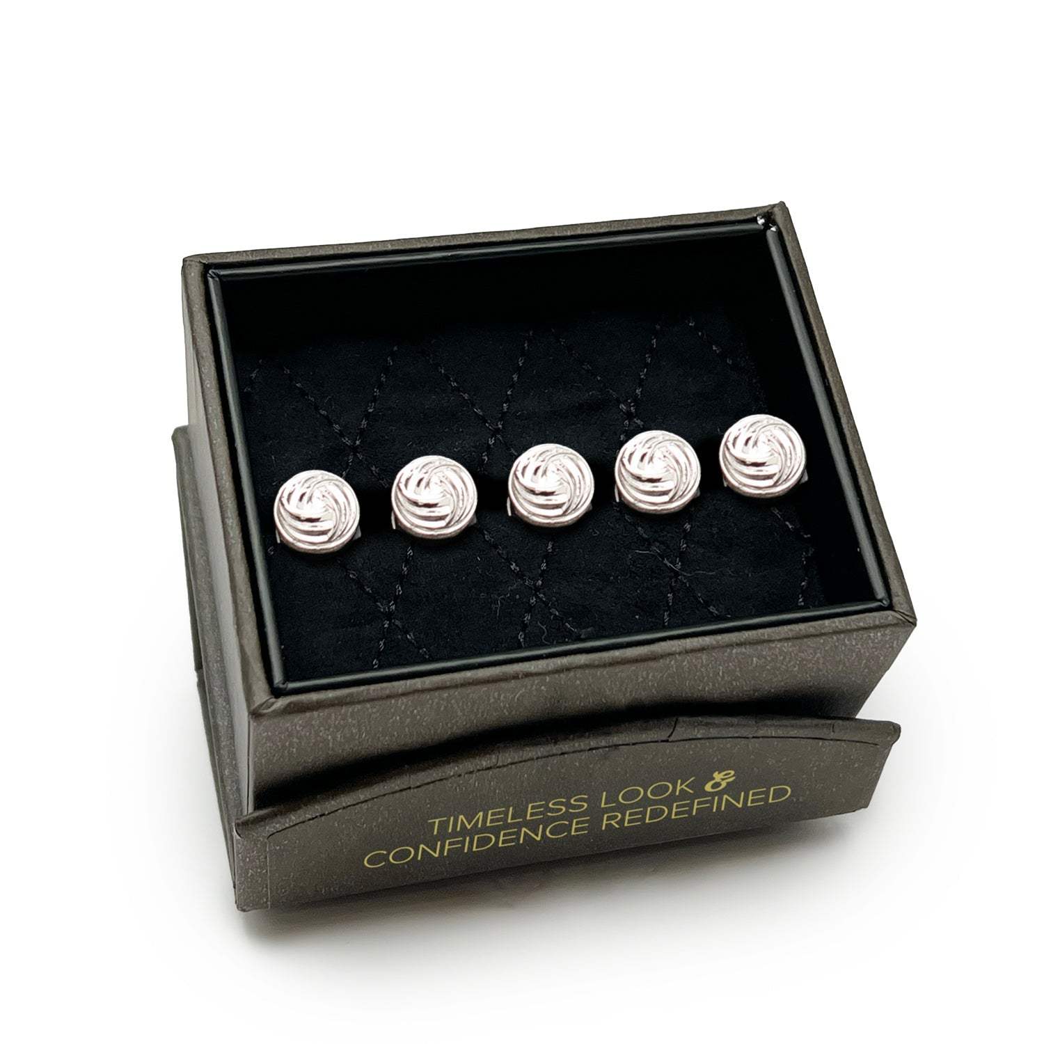 Modern Knot Sterling Silver 5-Studs - Cufflinks.com - Flyclothing LLC
