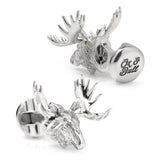 Antique Sterling Silver Moose Cufflinks - Cufflinks.com - Flyclothing LLC
