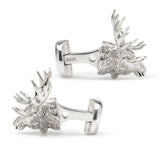 Antique Sterling Silver Moose Cufflinks - Cufflinks.com - Flyclothing LLC