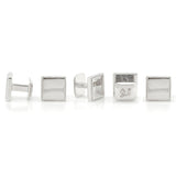 Sterling Silver Rope Square 5-Studs - Cufflinks.com - Flyclothing LLC