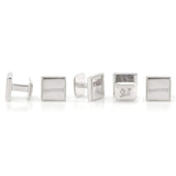 Sterling Silver Rope Square 5-Studs - Cufflinks.com - Flyclothing LLC