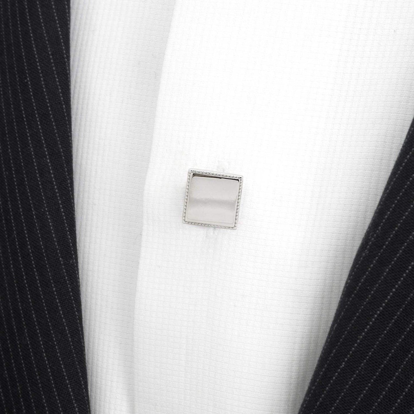Sterling Silver Rope Square 5-Studs - Cufflinks.com - Flyclothing LLC