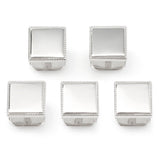 Sterling Silver Rope Square 5-Studs - Cufflinks.com - Flyclothing LLC