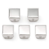Sterling Silver Rope Square 5-Studs - Cufflinks.com - Flyclothing LLC