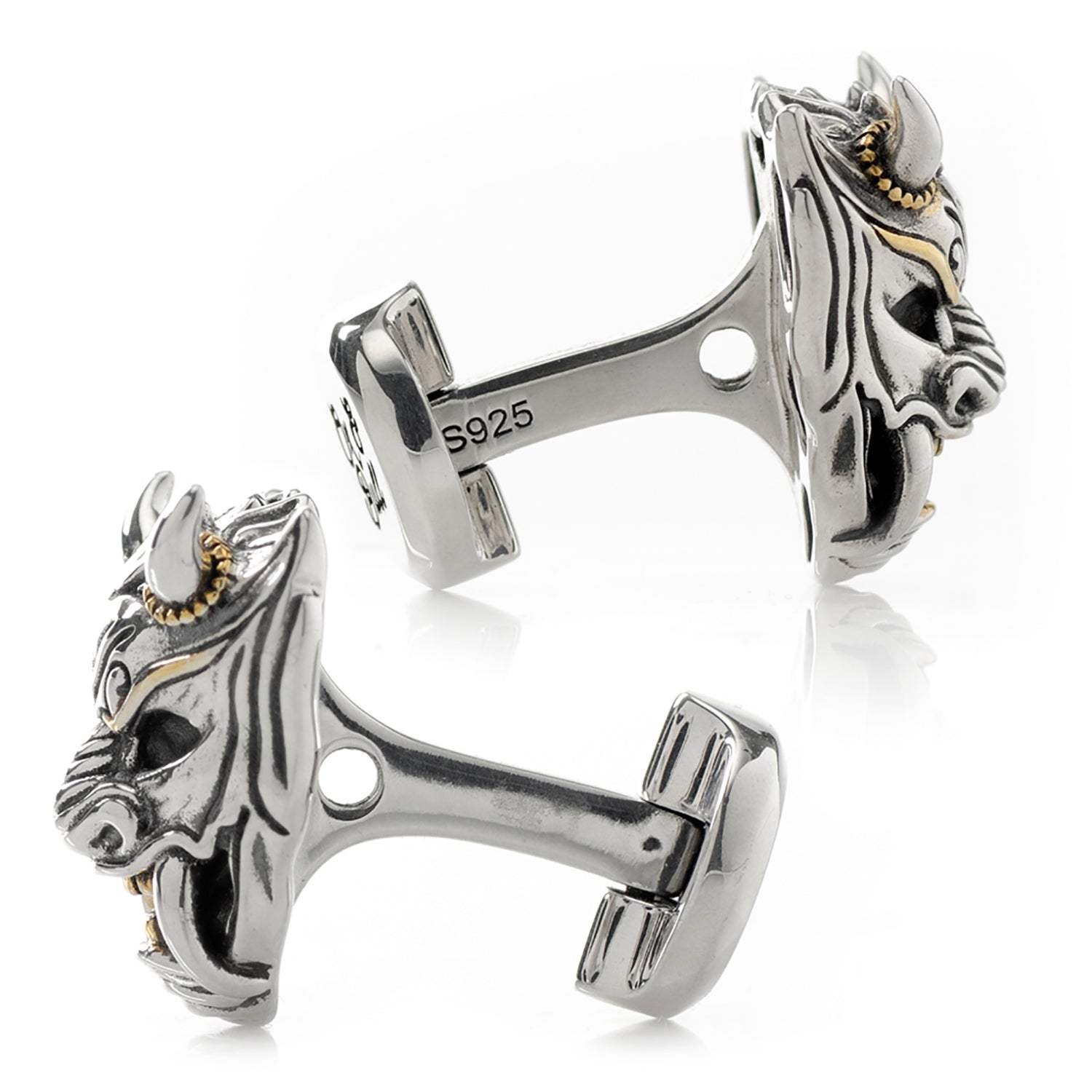 Samurai Mask Cufflinks - Cufflinks.com - Flyclothing LLC