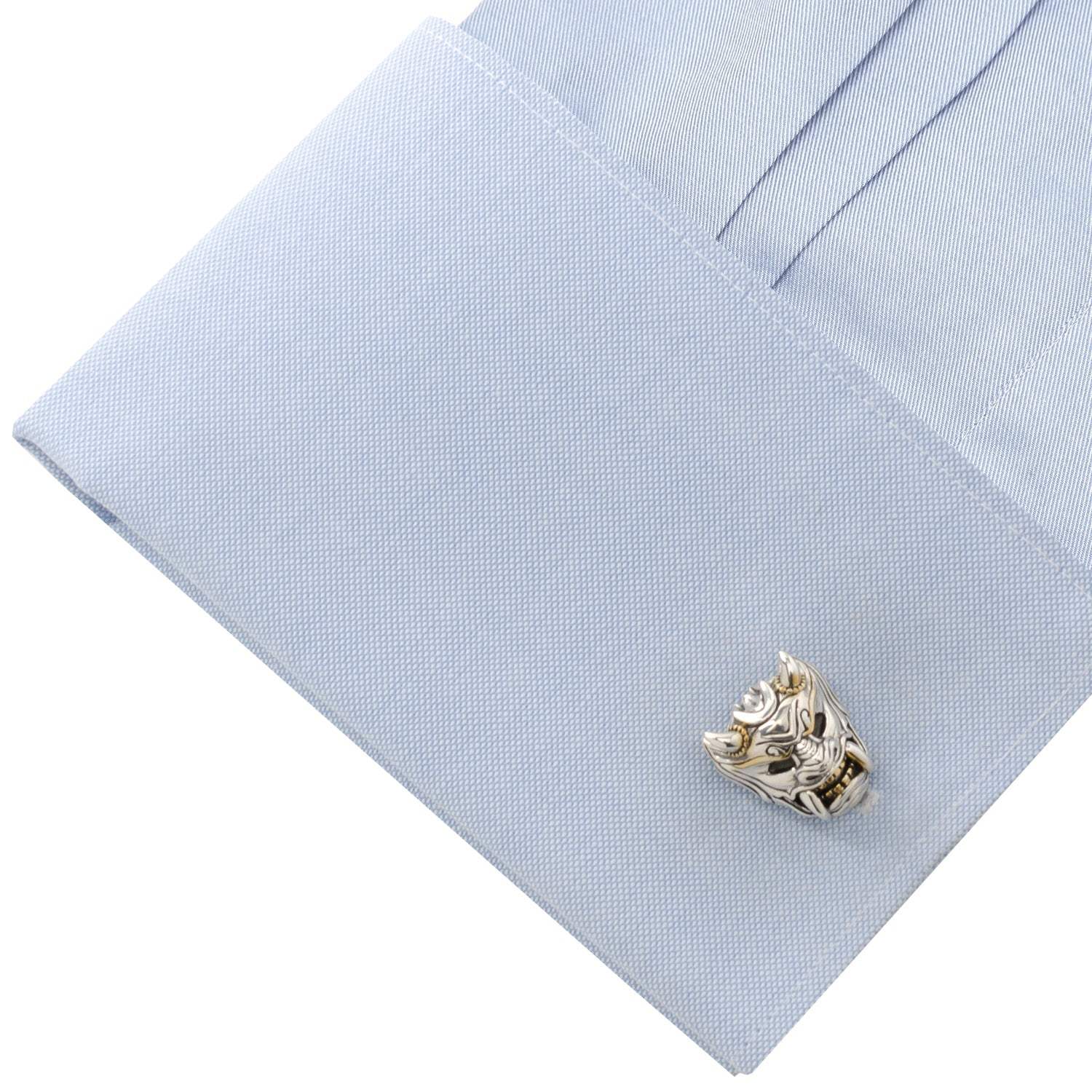 Samurai Mask Cufflinks - Cufflinks.com - Flyclothing LLC