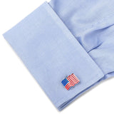 Sterling Silver Waving American Flag Cufflinks - Cufflinks.com - Flyclothing LLC
