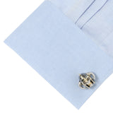 Sterling Silver with 14K Vermeil Gold Viking Helmet 3D Cufflinks - Cufflinks.com - Flyclothing LLC