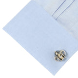 Sterling Silver with 14K Vermeil Gold Viking Helmet 3D Cufflinks - Cufflinks.com - Flyclothing LLC