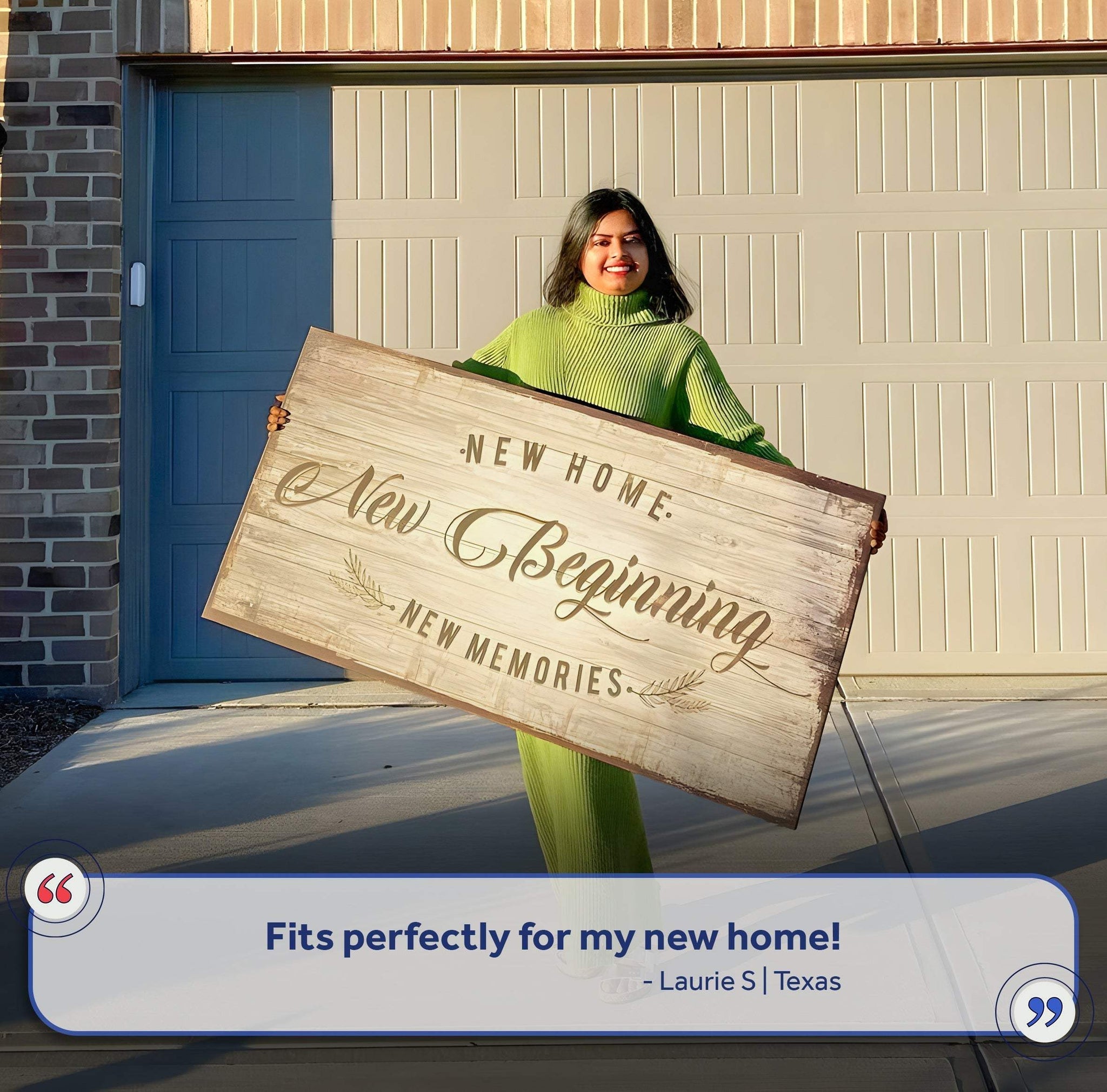 New Home, New Beginning Sign - Tailored Canvases - Flyclothing LLC