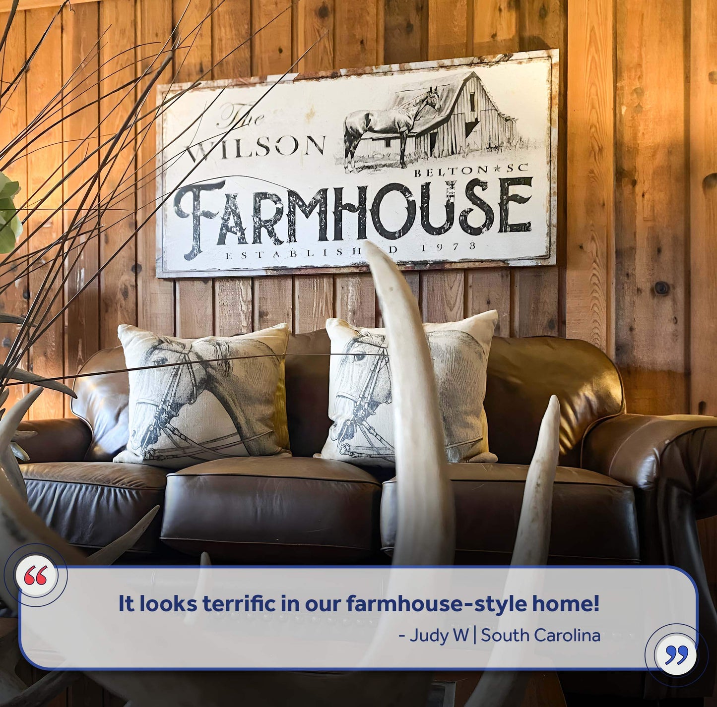 Rustic Horse Farmhouse Sign - Tailored Canvases - Flyclothing LLC