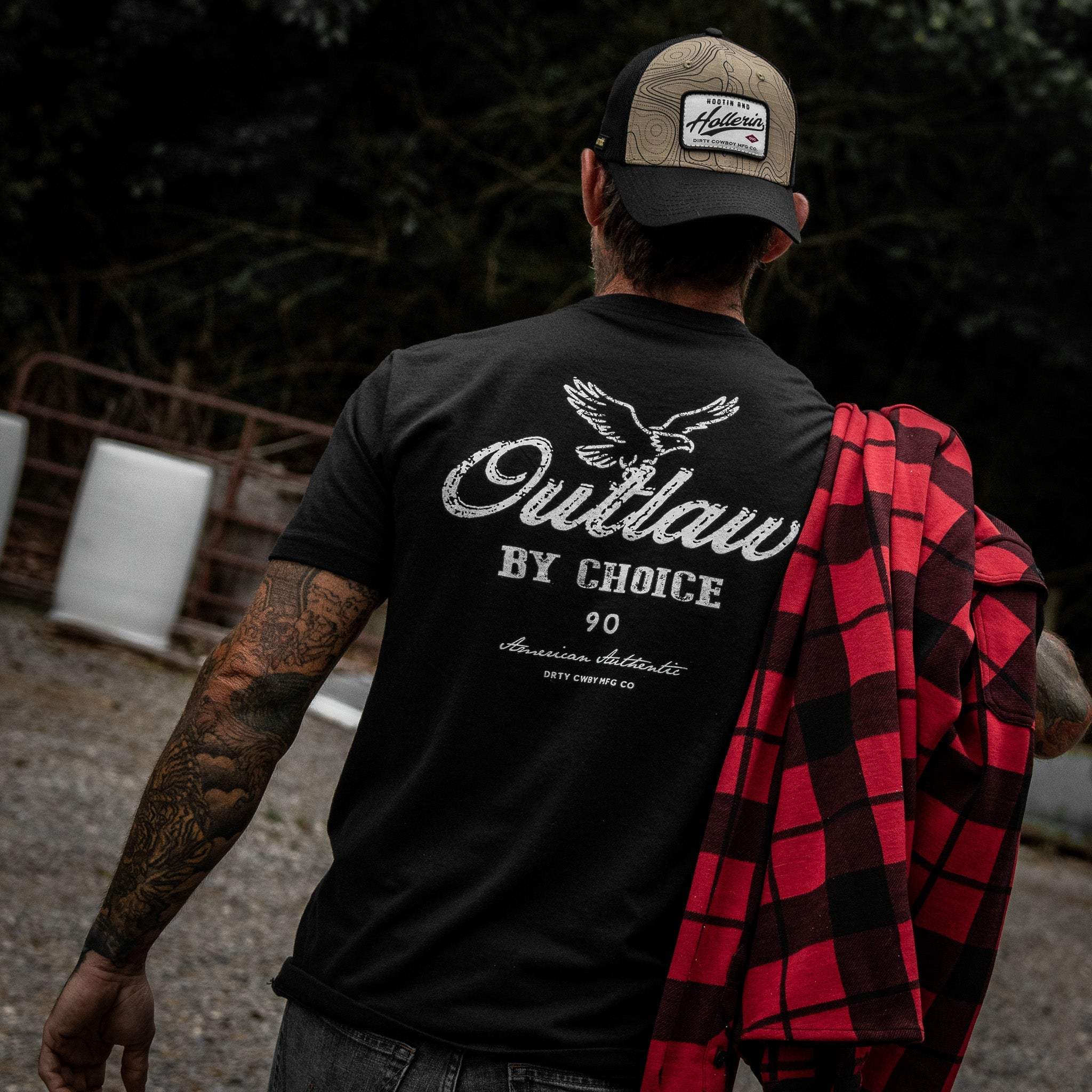 Outlaw By Choice Men's T-Shirt - DIRTY COWBOY USA - Flyclothing LLC