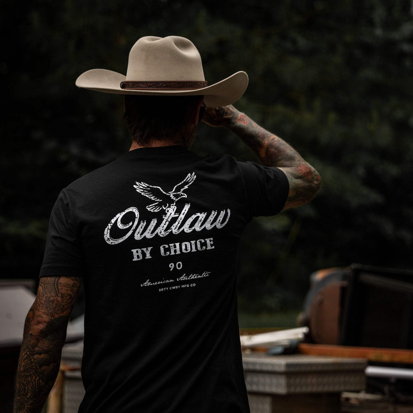 Outlaw By Choice Men's T-Shirt - DIRTY COWBOY USA - Flyclothing LLC