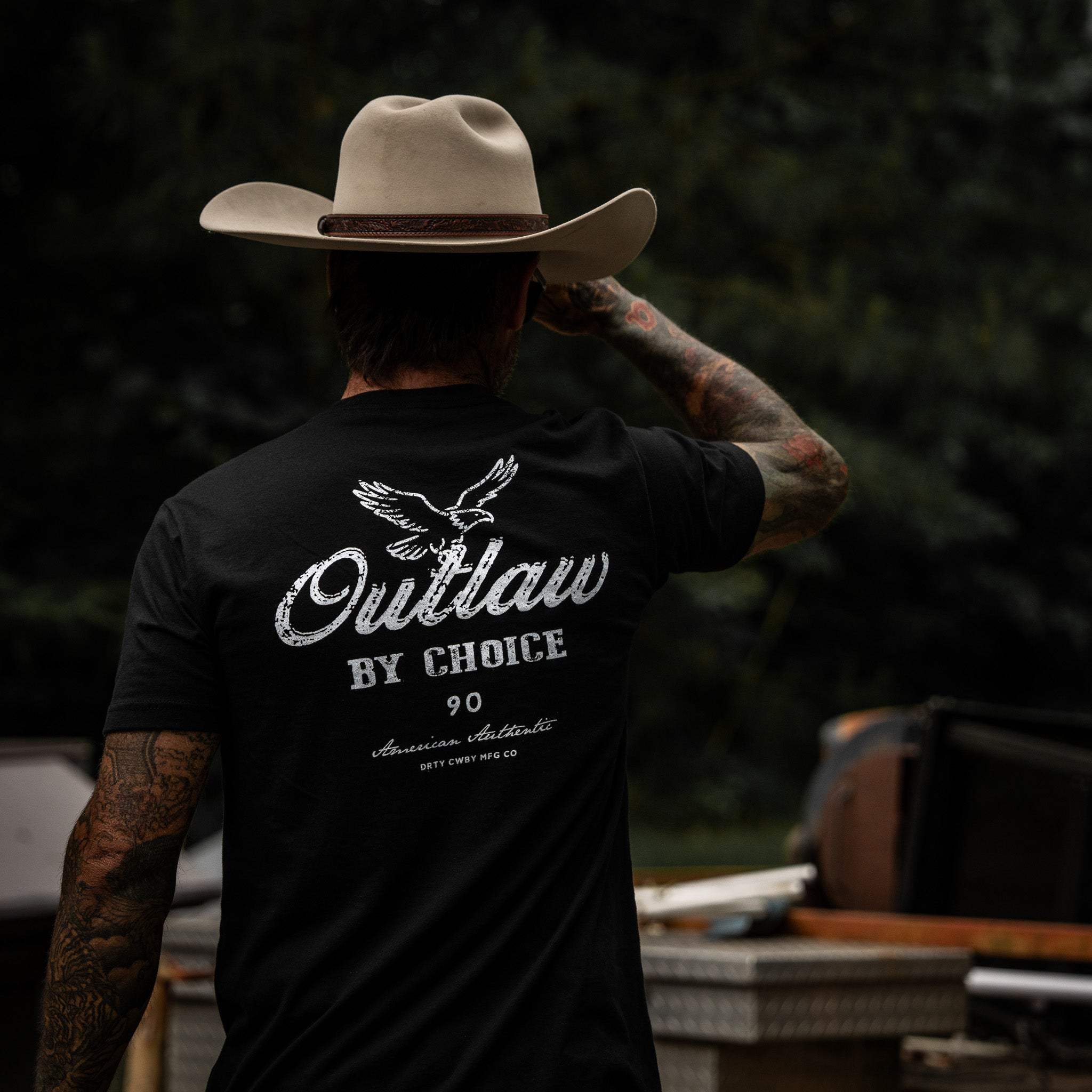 Outlaw By Choice Men's T-Shirt - DIRTY COWBOY USA - Flyclothing LLC