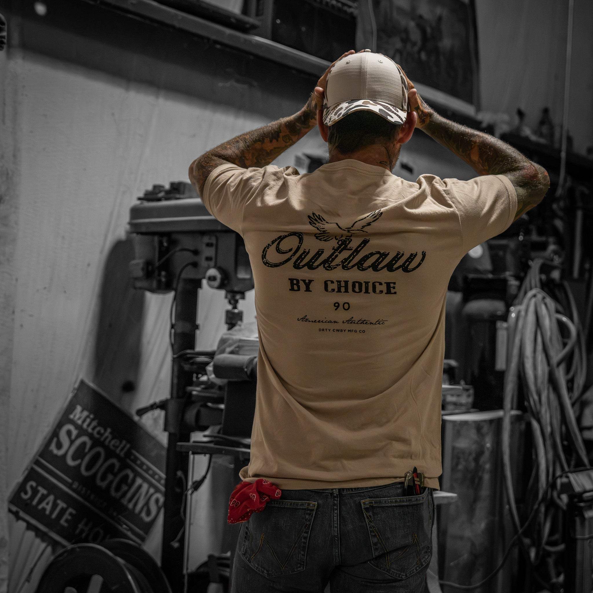 Outlaw By Choice Men's T-Shirt - DIRTY COWBOY USA - Flyclothing LLC