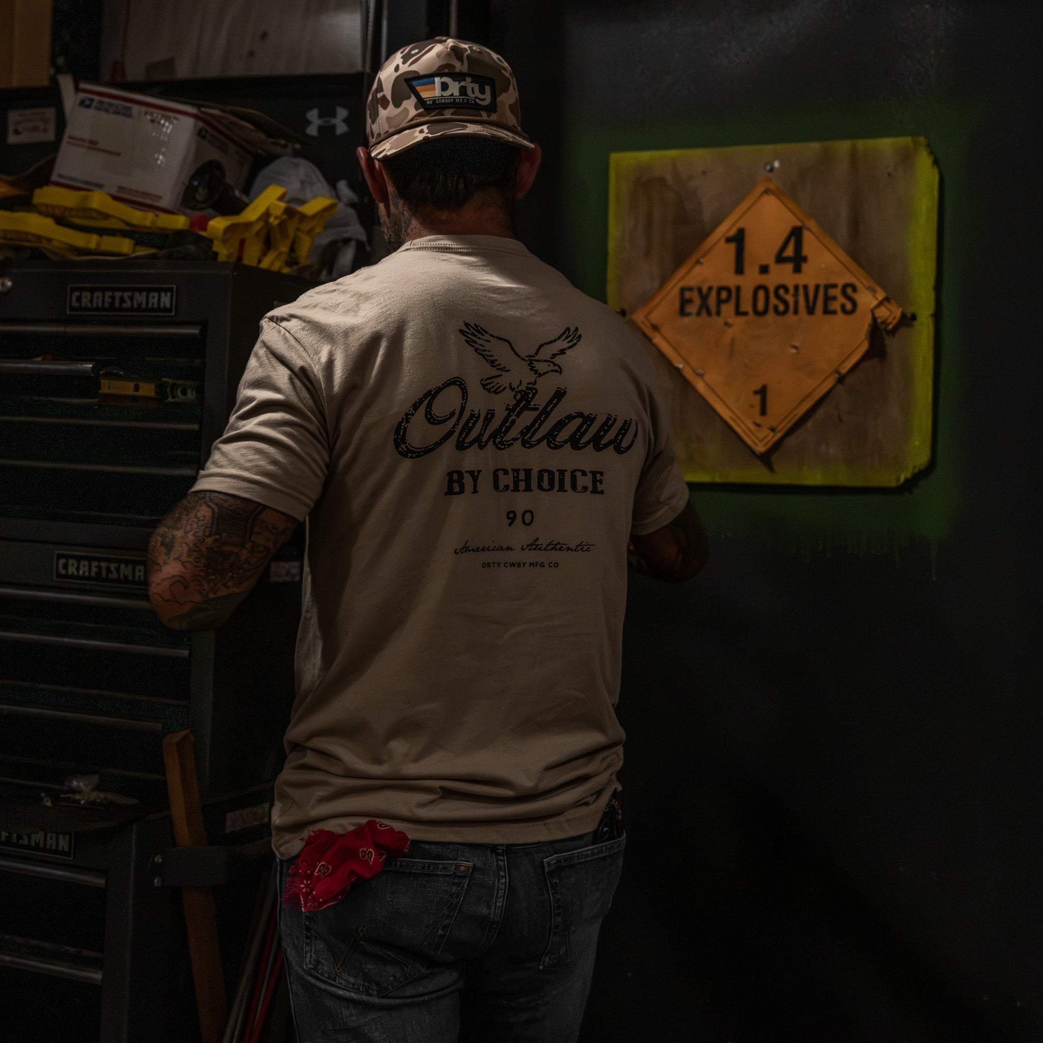 Outlaw By Choice Men's T-Shirt - DIRTY COWBOY USA - Flyclothing LLC