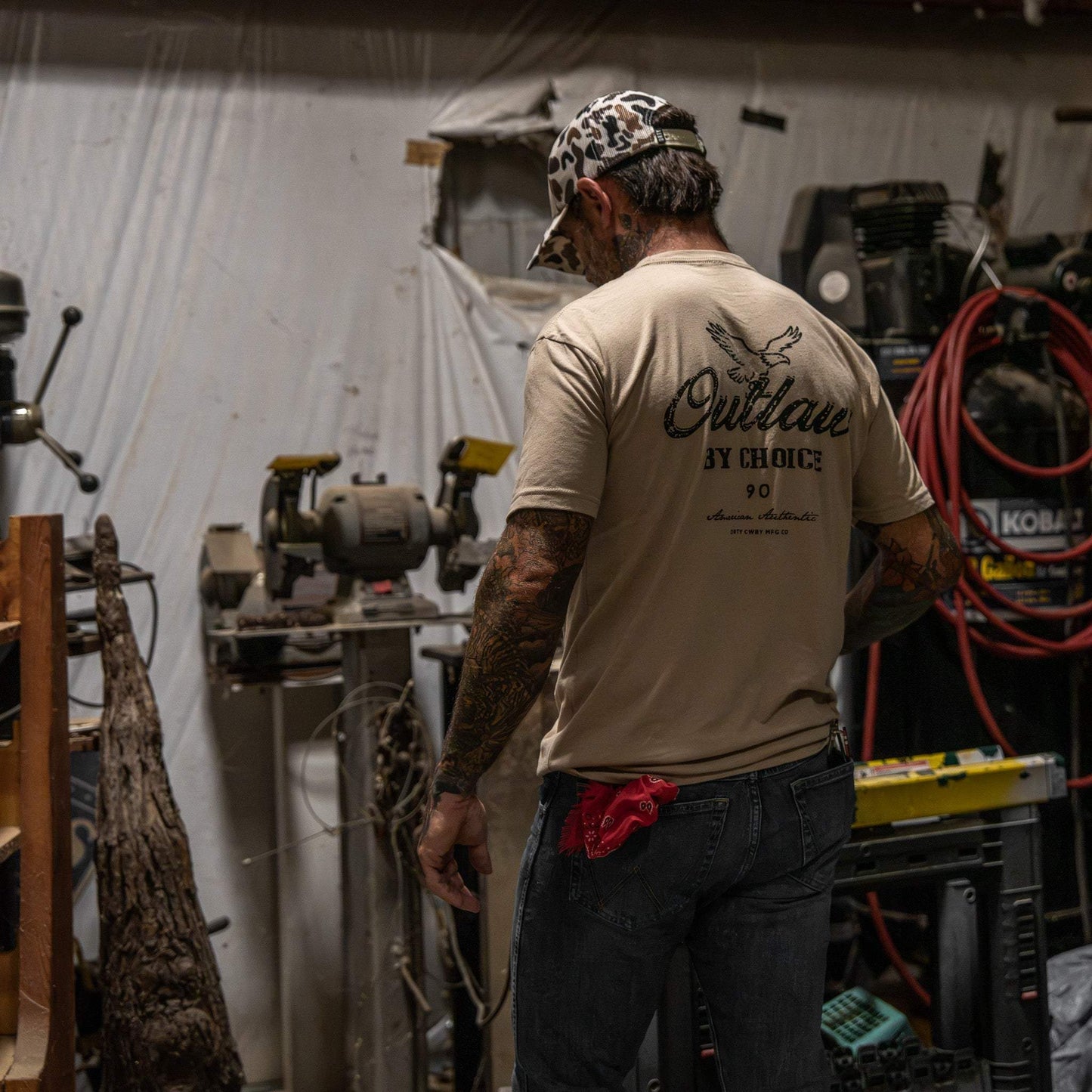 Outlaw By Choice Men's T-Shirt - DIRTY COWBOY USA - Flyclothing LLC