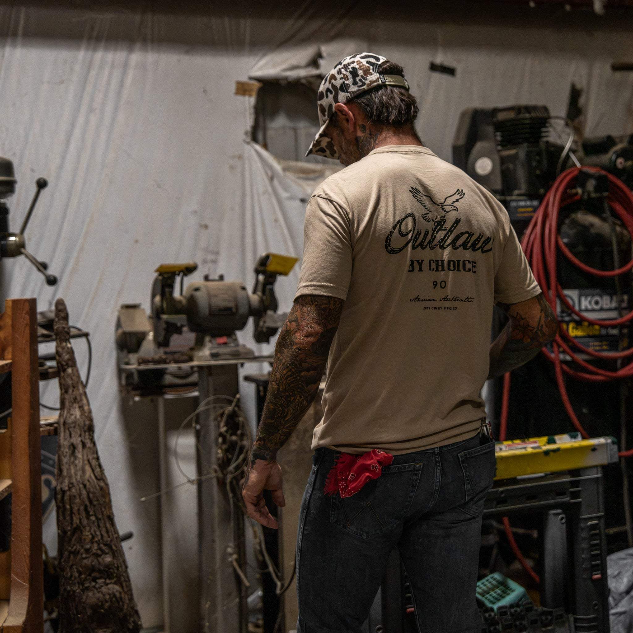 Outlaw By Choice Men's T-Shirt - DIRTY COWBOY USA - Flyclothing LLC