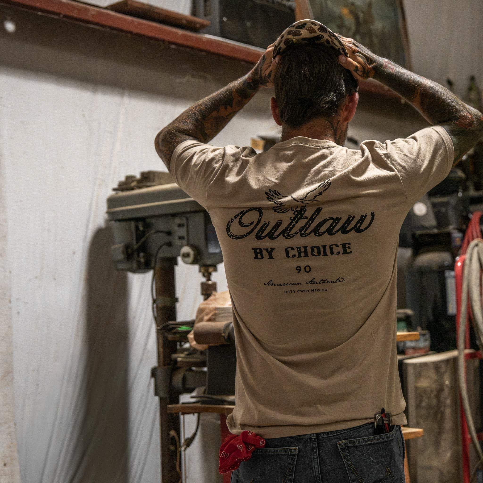 Outlaw By Choice Men's T-Shirt - DIRTY COWBOY USA - Flyclothing LLC