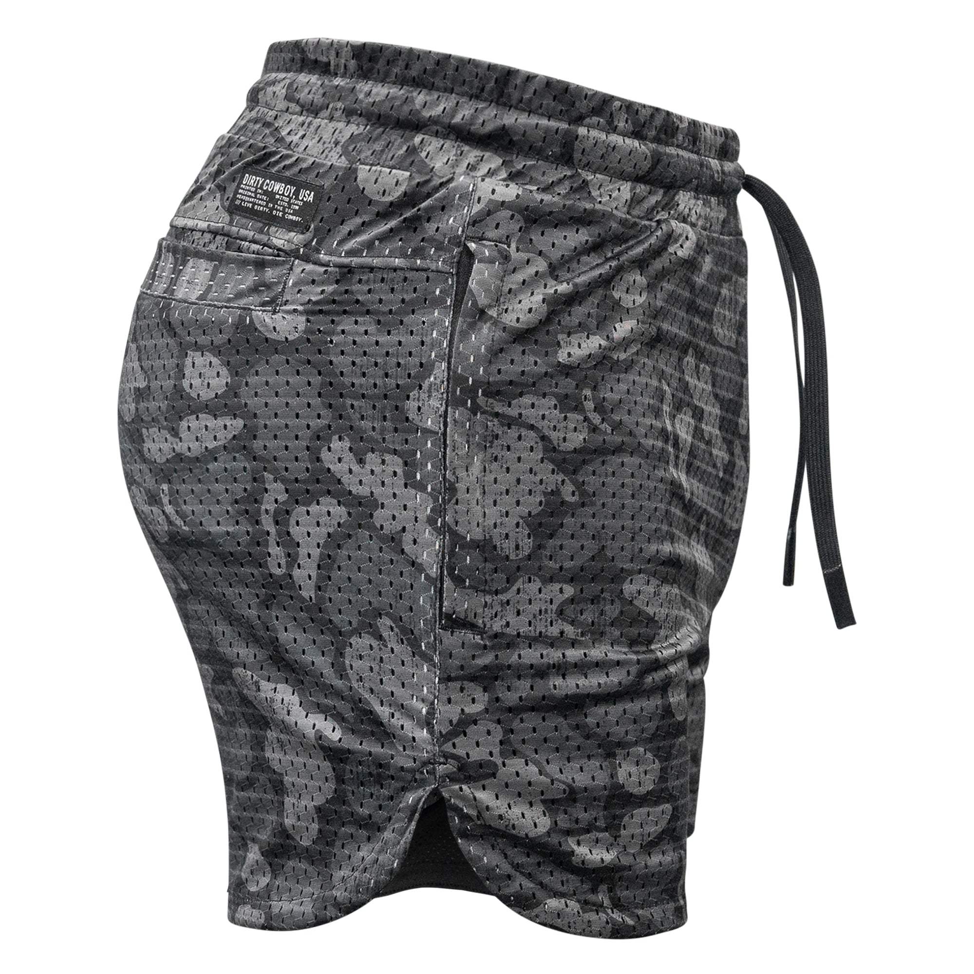 Men’s Double-Layer Mesh Training Shorts — 5" Inseam - DIRTY COWBOY USA - Flyclothing LLC
