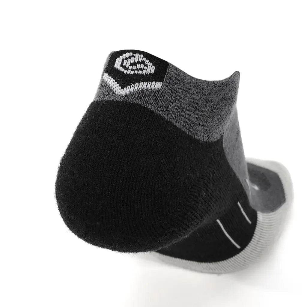 3 Pack Obsidian - Run Ankle Midweight Merino Wool Sock - GRIP6 - Flyclothing LLC