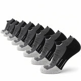 8 Pairs Obsidian - Run Ankle Midweight Merino Wool Sock - GRIP6 - Flyclothing LLC