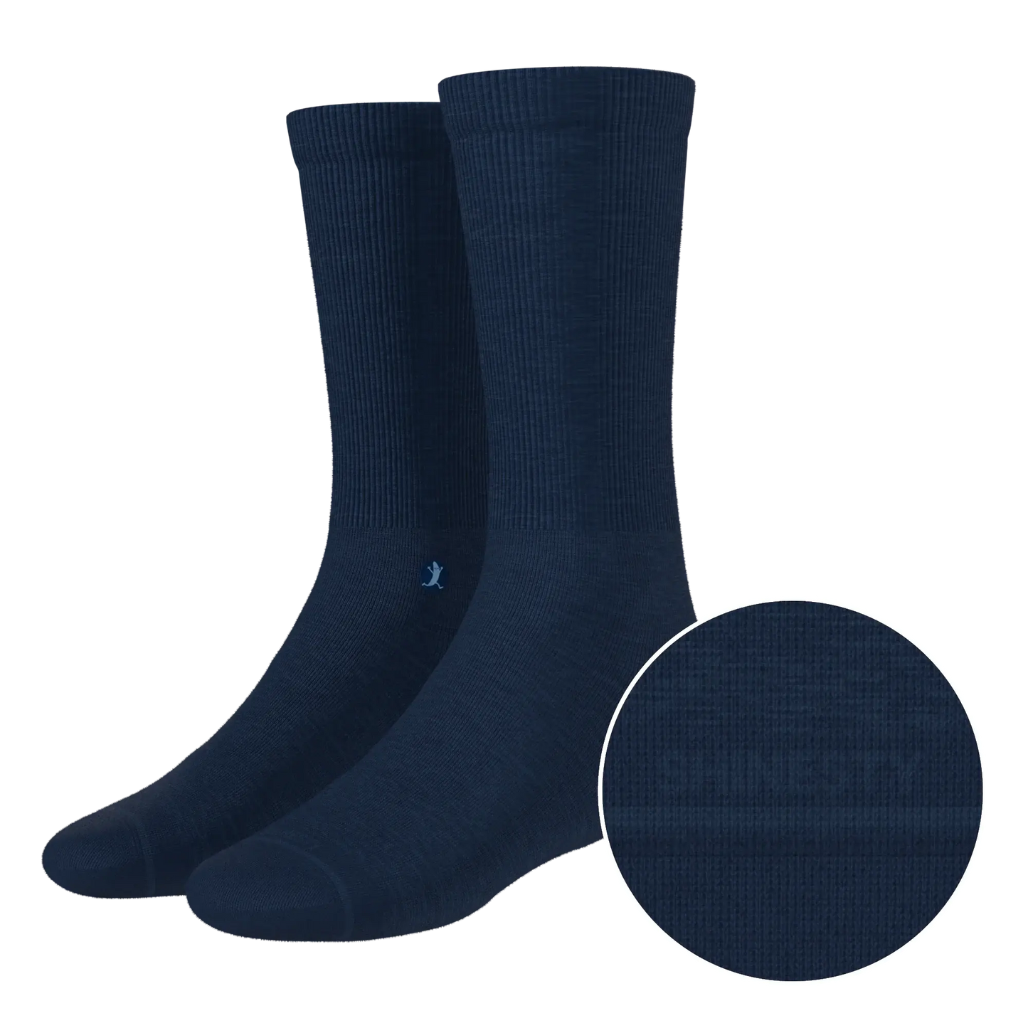The Ocean Blue | Chambray Heather Heel Hammock™ Crew Socks - Shinesty - Flyclothing LLC