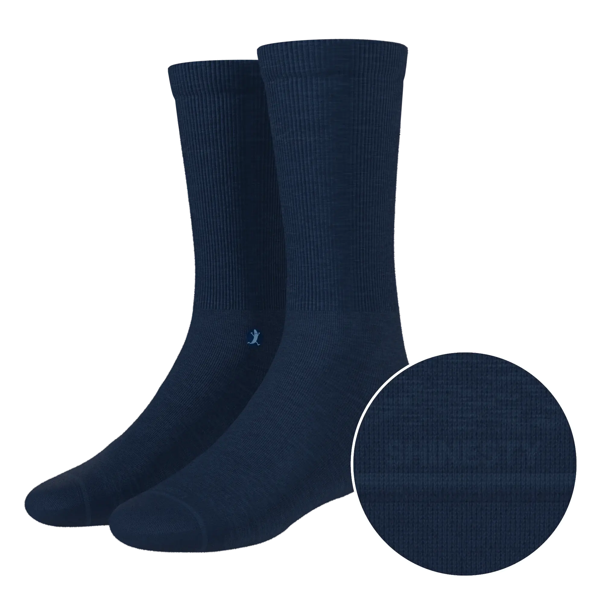 The Ocean Blue | Chambray Heather Heel Hammock™ Crew Socks - Shinesty - Flyclothing LLC