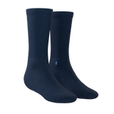 The Ocean Blue | Chambray Heather Heel Hammock™ Crew Socks - Shinesty - Flyclothing LLC