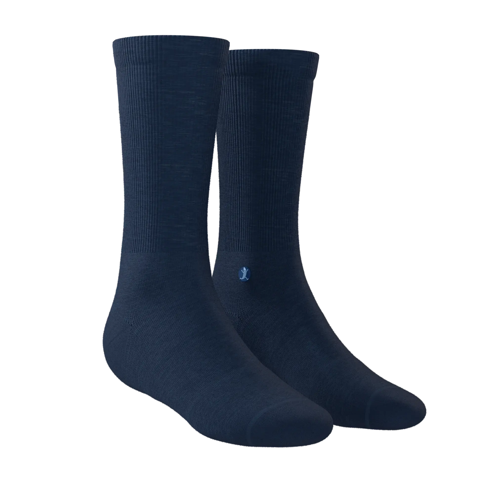 The Ocean Blue | Chambray Heather Heel Hammock™ Crew Socks - Shinesty - Flyclothing LLC