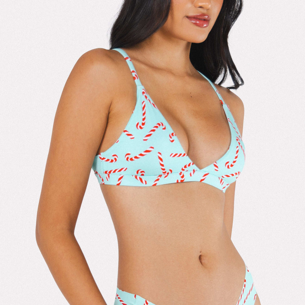 The Peppermint Pimp Canes | Candy Cane Boob Hammock™ Triangle Bralette - Shinesty - Flyclothing LLC