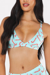 The Peppermint Pimp Canes | Candy Cane Boob Hammock™ Triangle Bralette - Shinesty - Flyclothing LLC