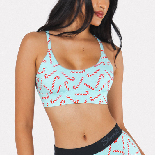 The Peppermint Pimp Canes | Candy Cane Boob Hammock™ Scoop Bralette