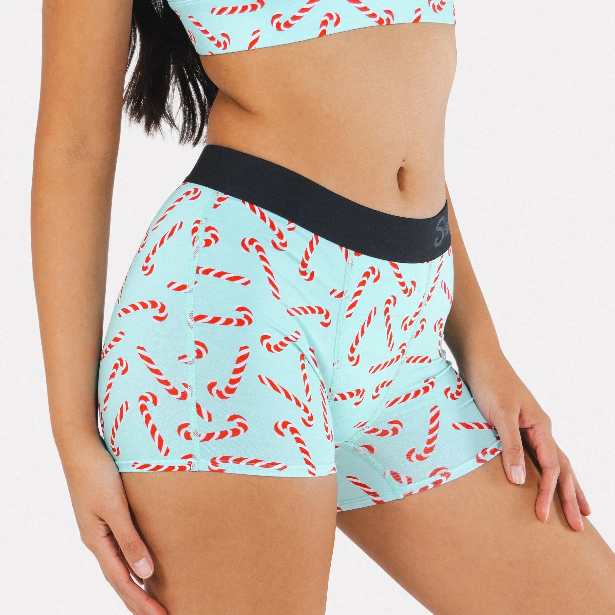 The Peppermint Pimp Canes | Candy Cane Women’s Boxers - Shinesty - Flyclothing LLC