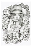 Black Market Art Company Old School Girl Print