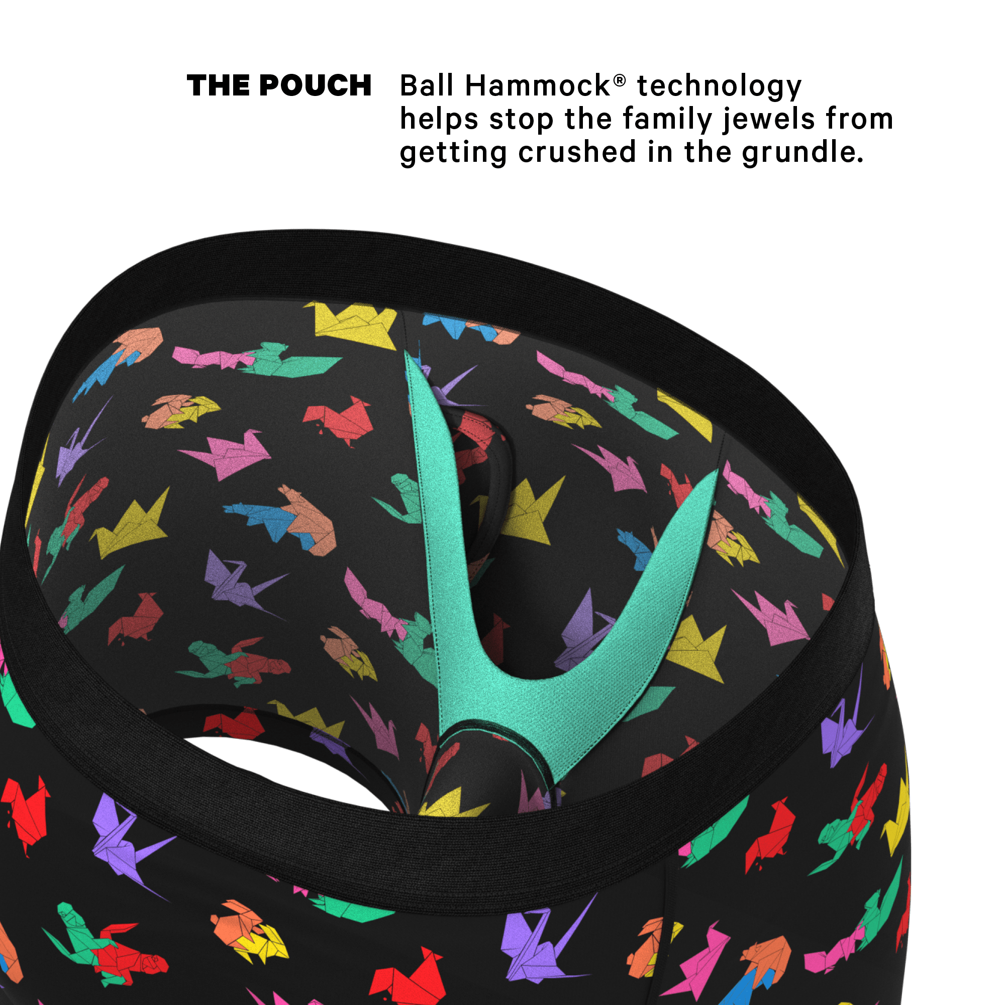 The Fold Fashioned | Origami Ball Hammock® Pouch Underwear With Fly - Shinesty