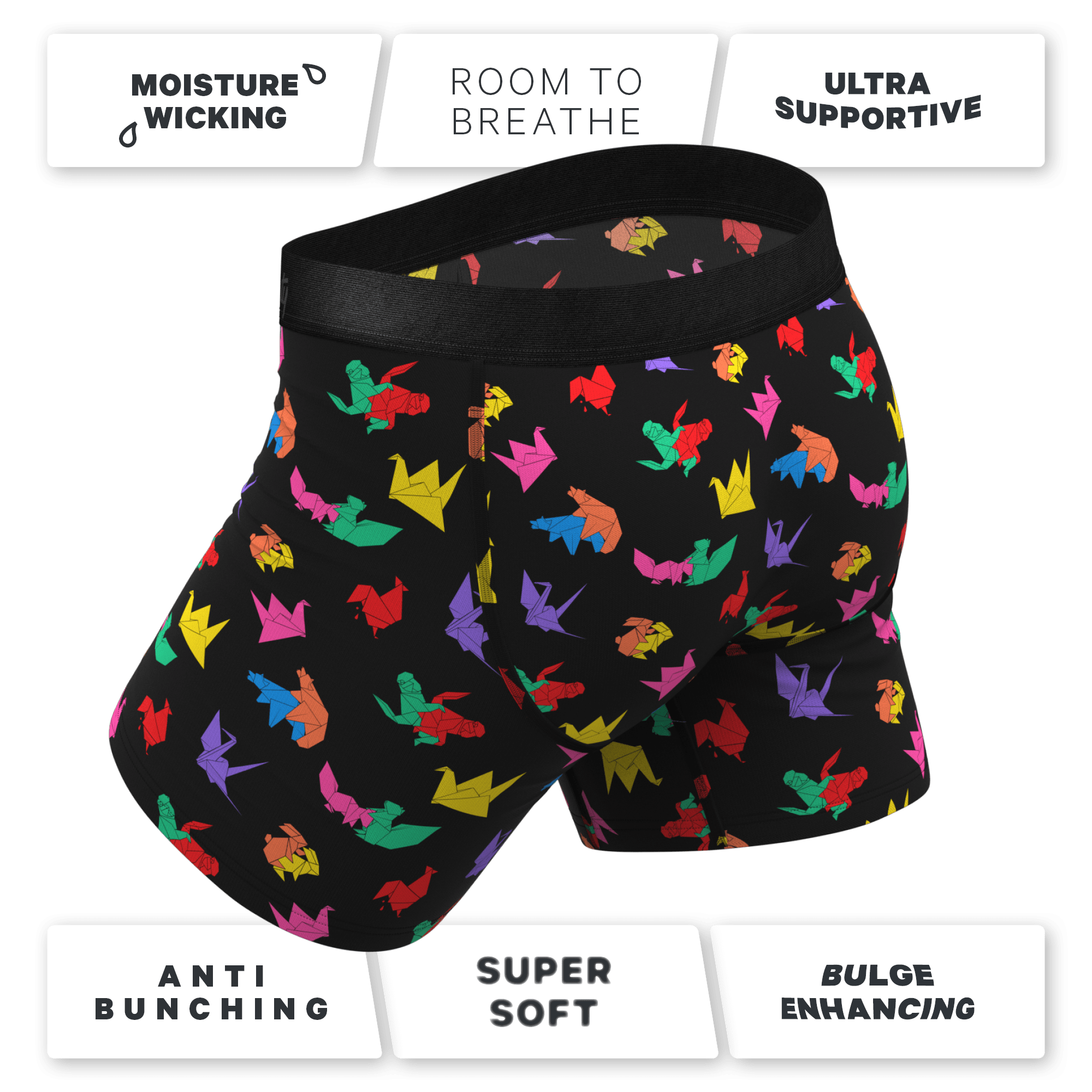The Fold Fashioned | Origami Ball Hammock® Pouch Underwear With Fly - Shinesty