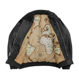 Old World Map Bomber Jacket - First Manufacturing Company - Flyclothing LLC