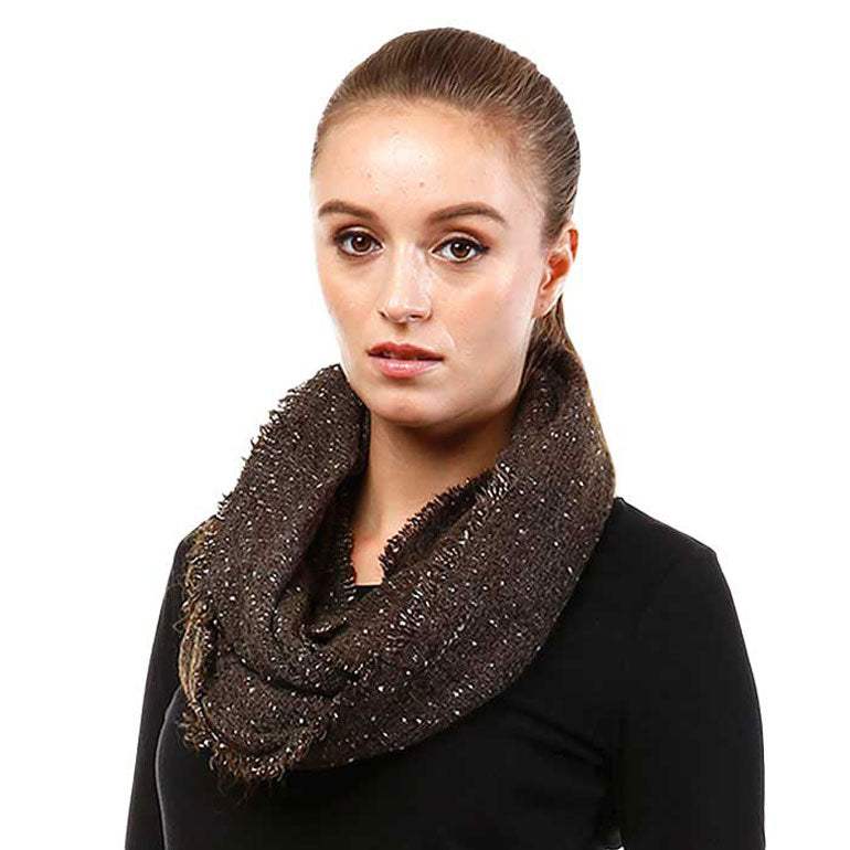 Solid Boucle Infinity Scarf - Madeline Love - Flyclothing LLC