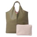 2PCS Reversible Metallic Tote and Pouch Bags - Madeline Love - Flyclothing LLC