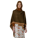 Bordered Ruana With Shoulder Strap - Madeline Love - Flyclothing LLC
