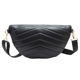 Chevron Patterned Solid Sling Bag - Madeline Love - Flyclothing LLC