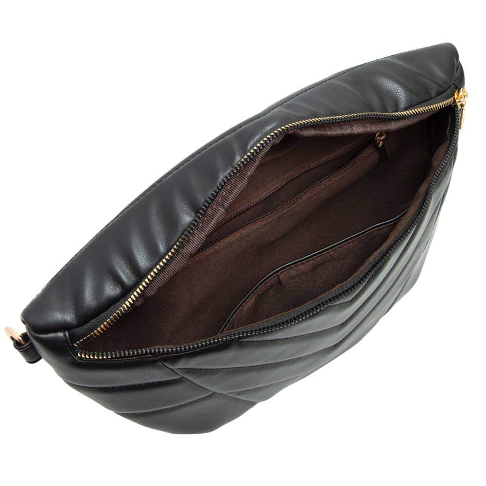 Chevron Patterned Solid Sling Bag - Madeline Love - Flyclothing LLC